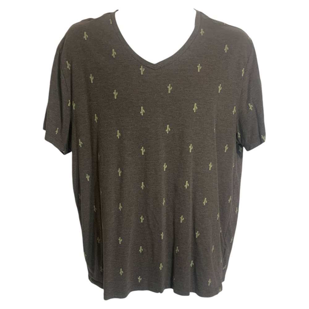 Old Navy Men Short Sleeve Perfect Fit T Shirt Gray Cactus Size Large Pre Owned